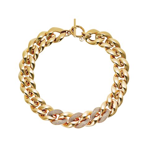 chain michael kors|michael kors chain link necklace.